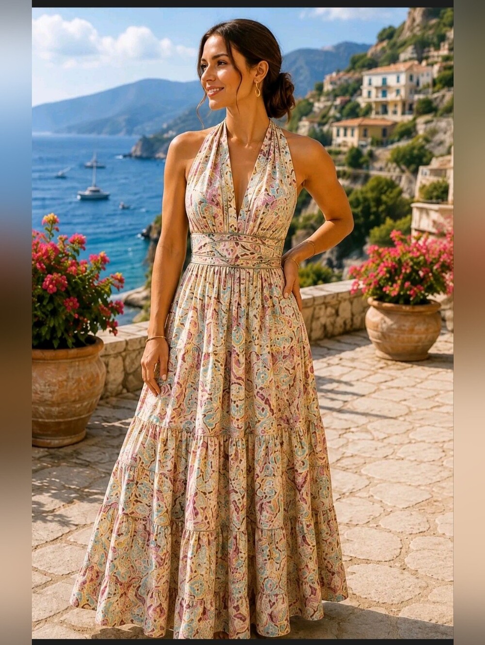 Pastel Paisley Halter Maxi Dress - 7 Ways To Wear
